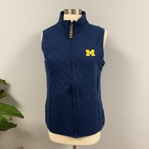 NWT Michigan Wolverines Quilted Best Cotton Women's L Summit Sportswear  *read